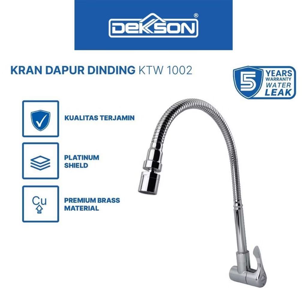 Kran Sink Tembok DEKKSON KTW 1002 Chrome Polish