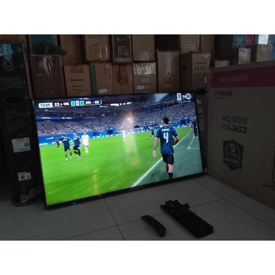 (free packing kayu) JUAL MURAH SHARP DIGITAL TV LED 45 INC SIAP PAKAI TANPA STB MASIH ORISINIL (21L)
