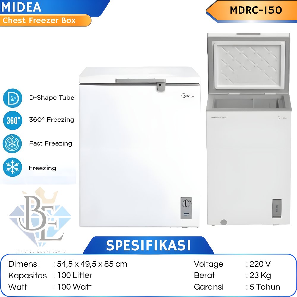 MIDEA Freezer box 100 Liter MDRC-150