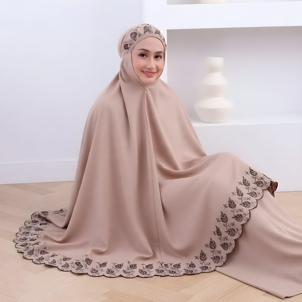 Mukena Dewasa Khadijah Mukenah Khadijah Bordir Daun Cantik