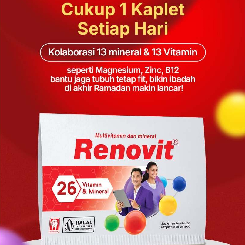 RENOVIT & RENOVIT GOLD Multivitamin Mineral lengkap
