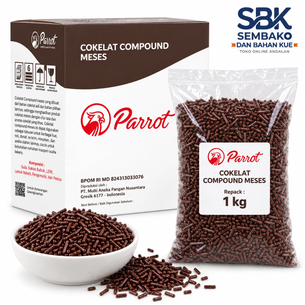 Meses Coklat Parrot Premium 1kg