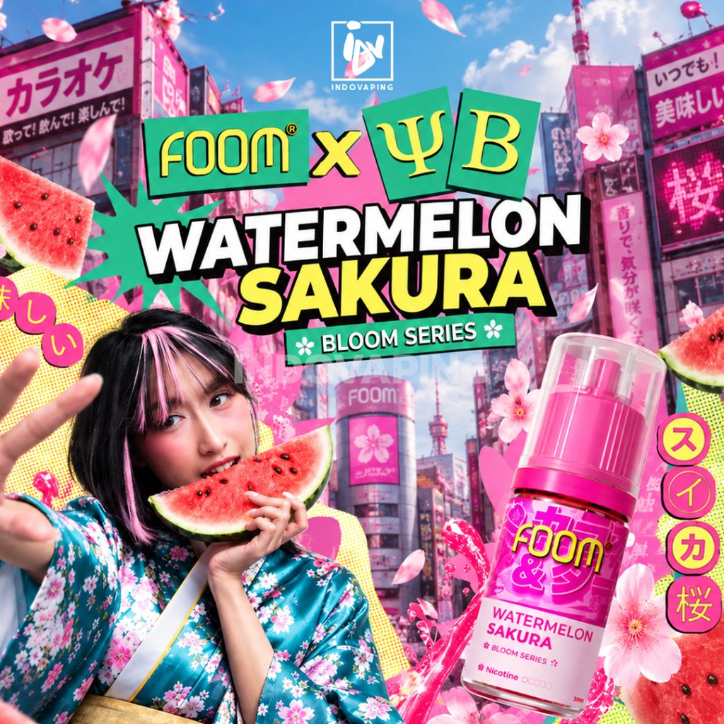 Liquid Vapor Vape - Liquid FOOM X YB Watermelon Sakura 30mg 30ml
