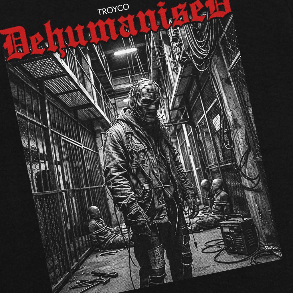 Troy Company T-Shirt Black Dehumanised - Kaos Pria Lengan Pendek Hitam MTD 3723