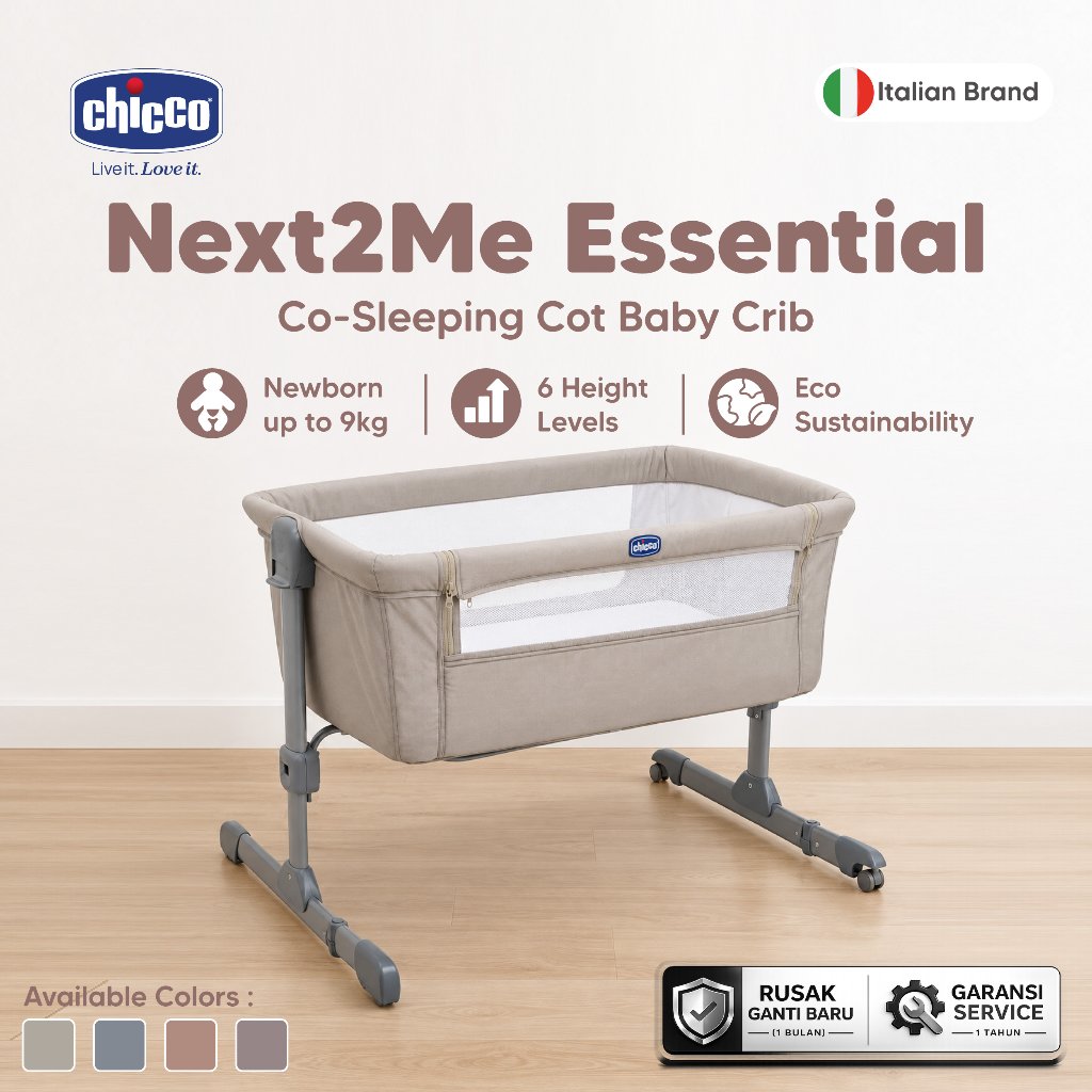 CHICCO Next2Me Essential Co-Sleeping Baby Crib Bedside Box Bayi Tempat Tidur Bayi Anak
