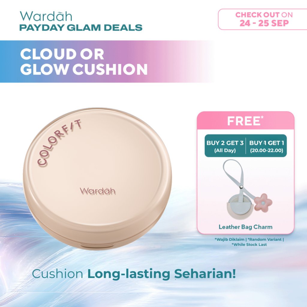 4 NEW SHADES! Wardah Cushion Glow Colorfit Perfect Glow Cushion 15 g - Medium-High Coverage Hingga 1