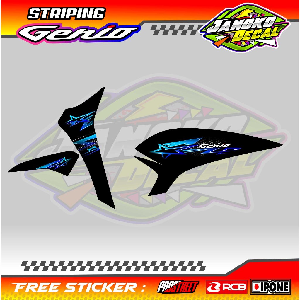 STRIPING VARIASI HONDA GENIO / STICKER LIST VARIASI MOTOR HONDA GENIO