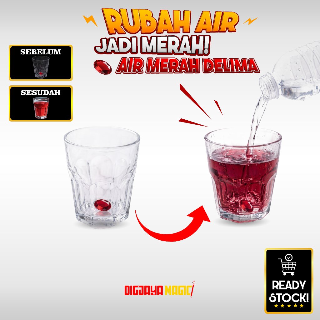 Alat Sulap Air Berubah Warna | Air Merah Delima - Digjaya Magic