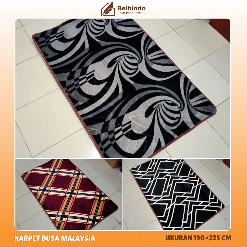 KARPET MALAYSIA /KARPET BUSA [ DUTA MODA ] UKURAN 190×225 CM