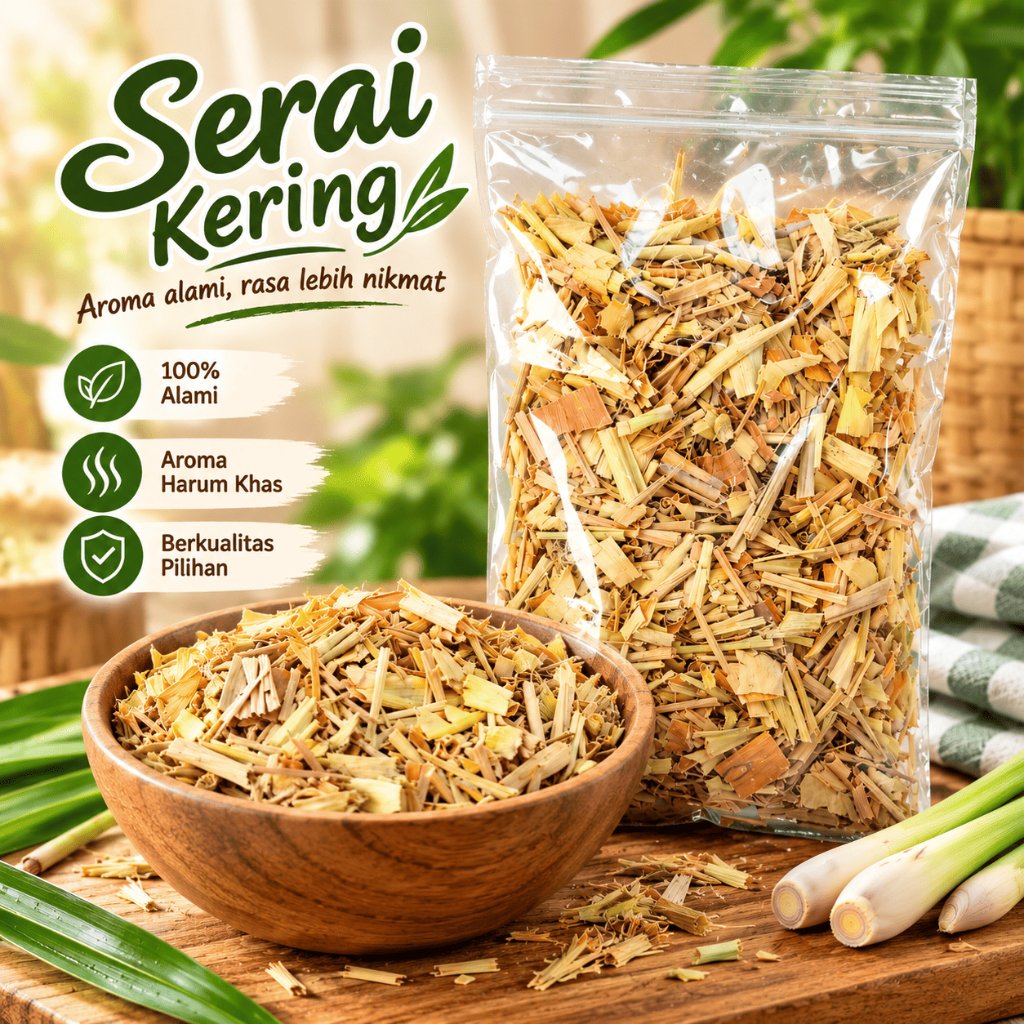 Daun Serai Kering Batang Daun Serai