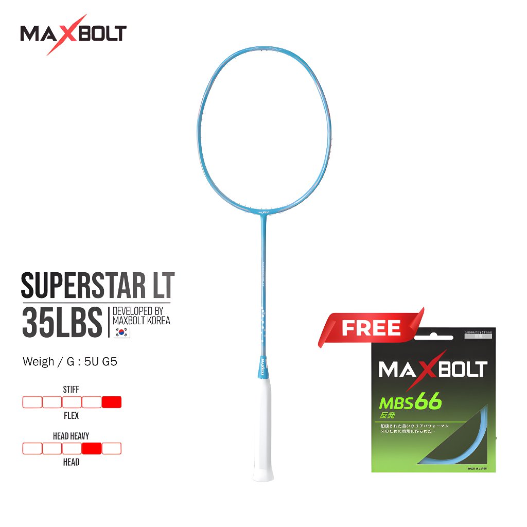 MAXBOLT Superstar LT Badminton Racket - Turqouise