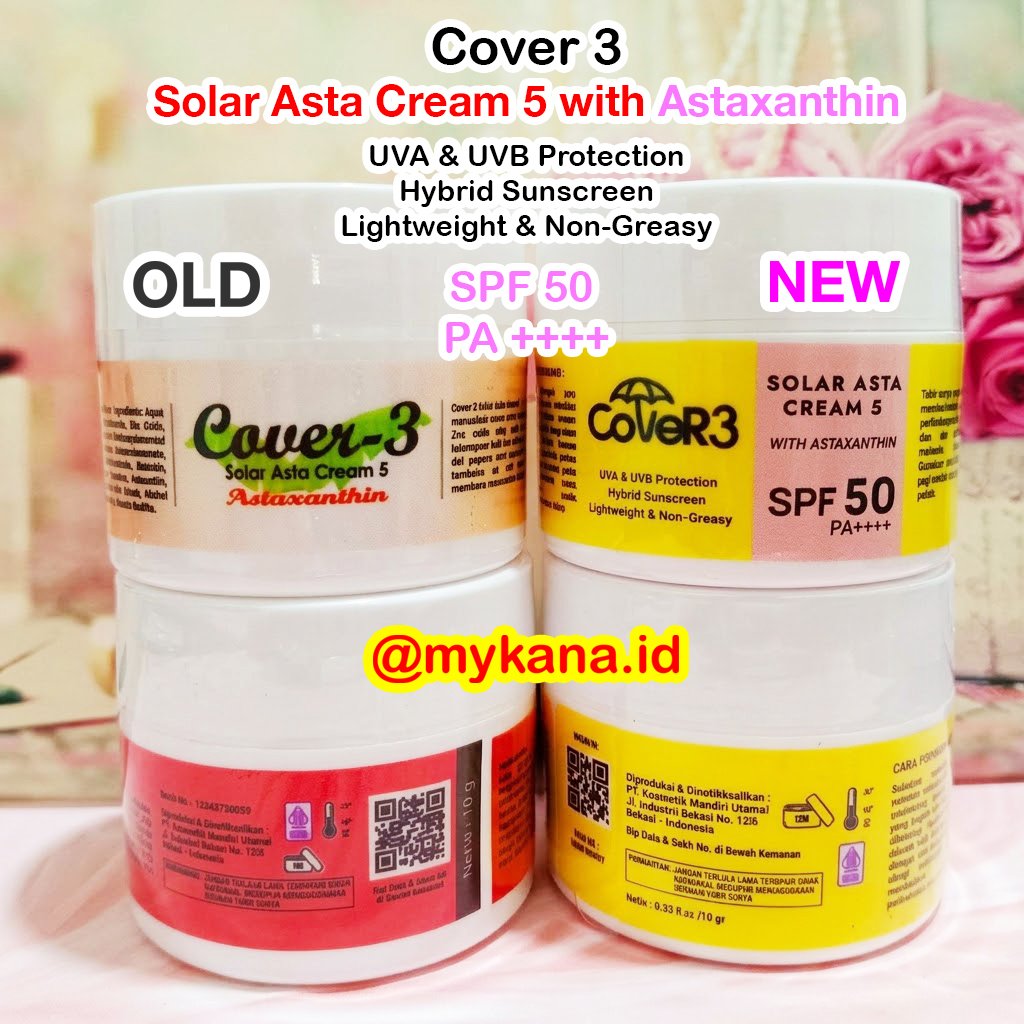 COVER 3 Solar Protection Asta Astaxanthin 50 / Cover 3 Sunscreen SPF 50
