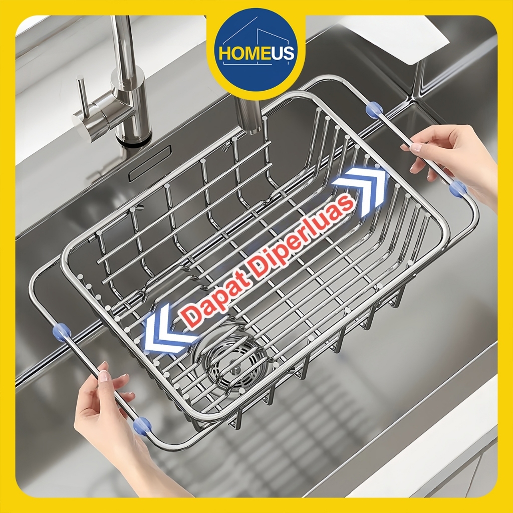 Homeus Rak penyimpanan piring dapur rak mangkuk stainless steel countertops kabinet multi-fungsi pir