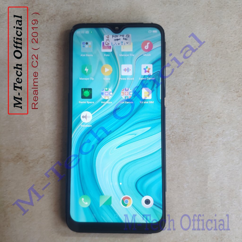 [836] LCD Plus Frame Realme C2 Hidup Copotan