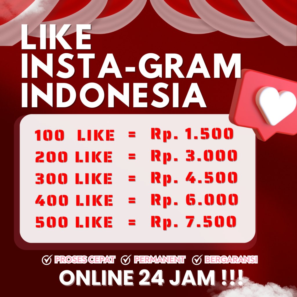 LIKE INSTAGRAM IG REAL INDONESIA PERMANEN
