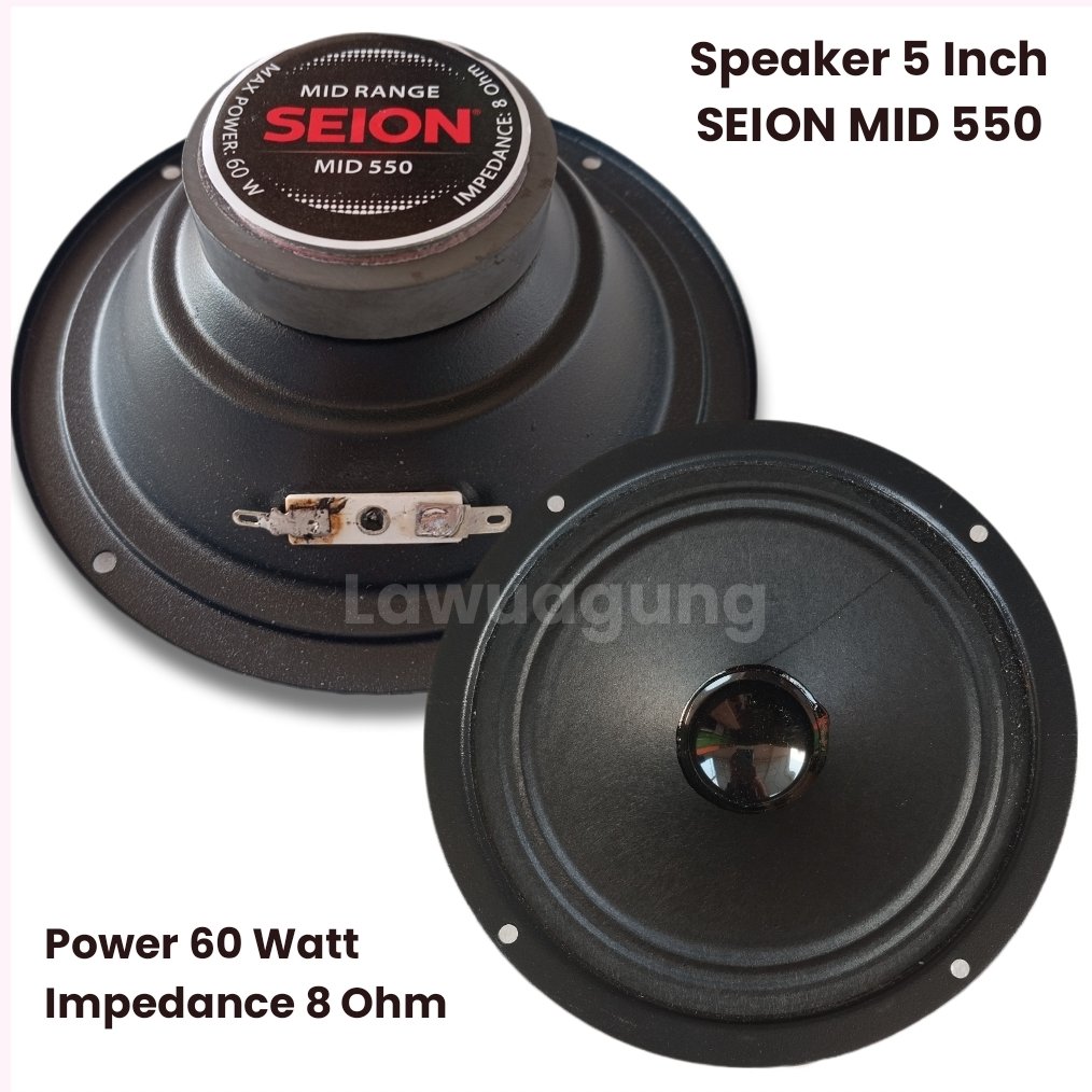 Speaker MID 550 SEION 5 inch MIDRANGE 60 watt 8 ohm 5" mid-range