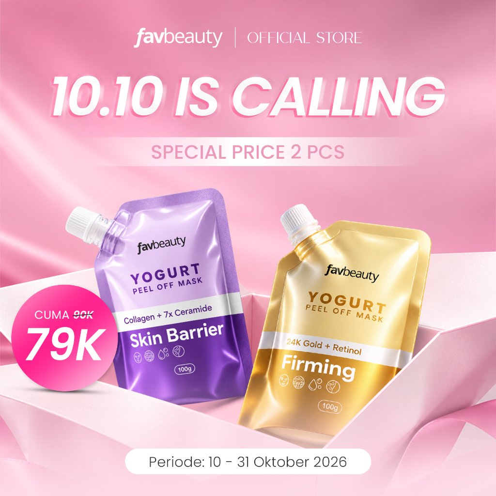 Fav Beauty - Yogurt Peel Off Mask Bundling 100 gr 2 pcs | Acne Care Brightening Skin Barrier Firming
