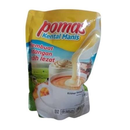 pomas kental manis / krimer kental manis 1kg / Susu Kental Manis Pomas 1kg / Susu Pomas Pouch 1KG / 