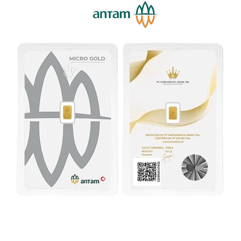 ANTAM Emas Batangan 0.25 Gram 24K 99.99% Asli Original Bersertifikat Kartu Emas Murni Investasi