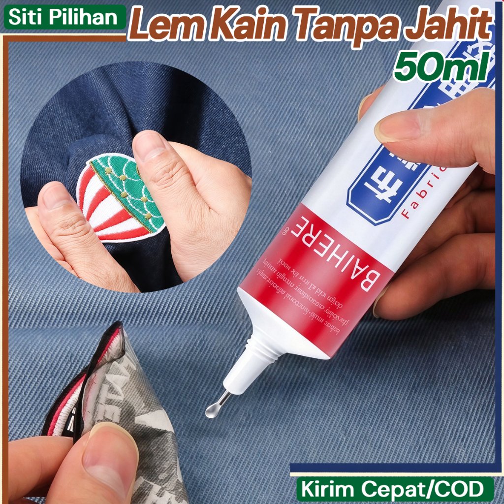 Lem Kain Tanpa Jahit 50ml Lem Kain Super Kuat Lem Cair Super Kuat Lem Kain Tanpa Jahit Tahan Air Unt