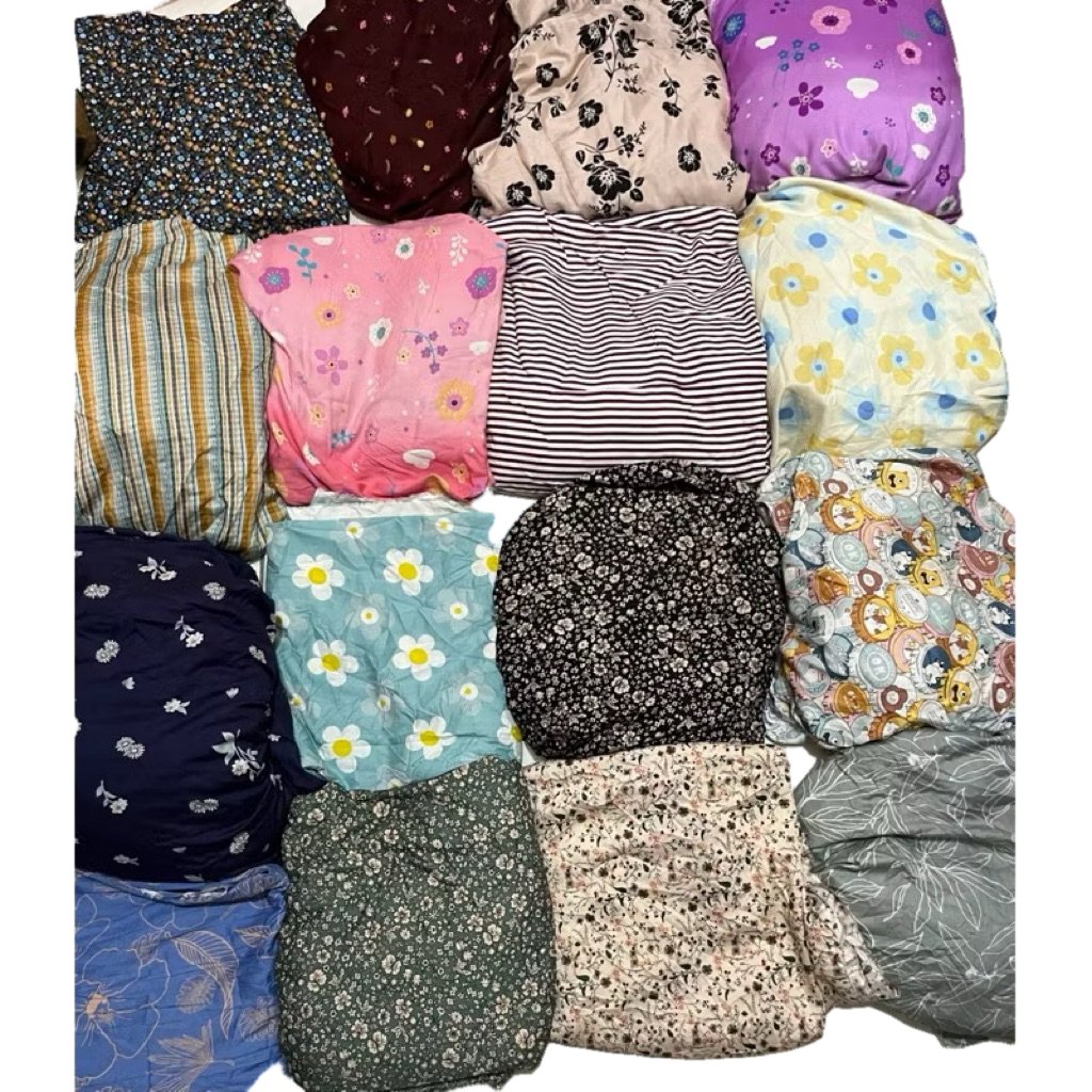 Kain rayon Kiloan Motif Acak 7-12  Meter Lebar 150cm Adem Murah Bahan Daster Gamis Dress Jahit