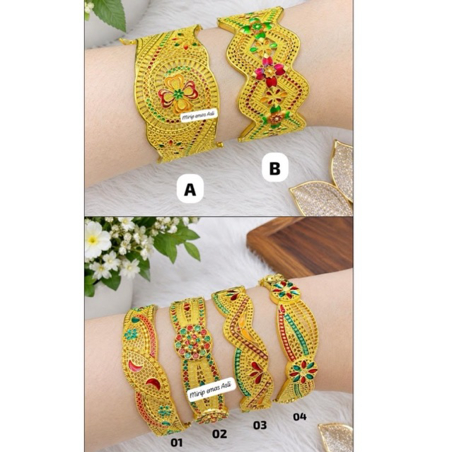 #EW Gelang Dubai lapis emas