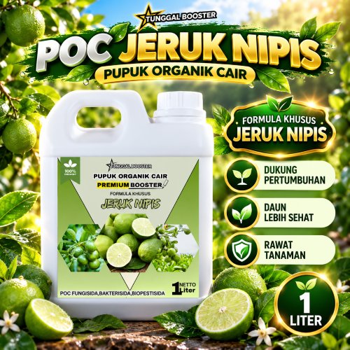 POC Pupuk Organik Cair Tanaman Jeruk Nipis Premium 1Liter-Booster pelebat dan Perangsang Jeruk Nipis