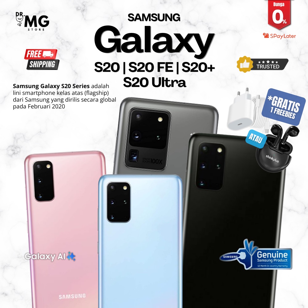 Samsung S20 | S20+ | S20FE | S 20 Ultra Second Lengkap Garansi Resmi Sein