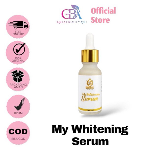 Ecer Ns Queen Skincare My Whitening Serum untuk Wajah Memutihkan Melembabkan Menghilangkan Flek Hita
