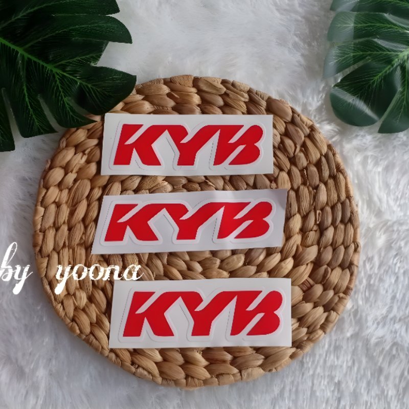 stiker KYB murah princut laminasi stiker kyb merah stiker motor