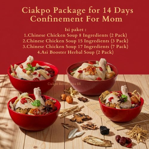 Ciakpo Package for 14 Days Confinement For Mom Paket Ciakpo Melahirkan