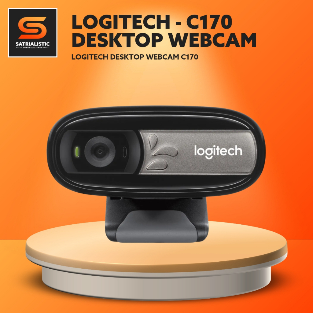 LOGITECH C170 Desktop Webcam C-170 untuk PC dan Laptop Warna Hitam / Kondisi Bekas