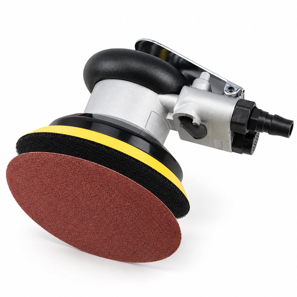 Mesin Amplas Palm Sander Kayu Bulat Angin Air Orbital Sander Pneumatic Square