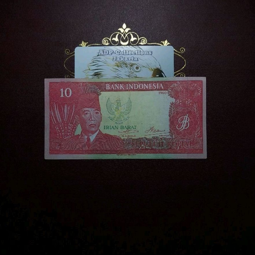Uang Kuno 10 Rupiah Sukarno Irian Barat 1960