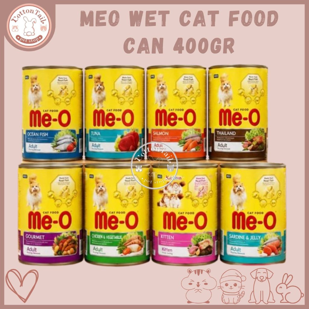 [KALENG] Me-O KALENG 400gr Wet Cat Food - Meo Makanan Kucing Basah 400gr
