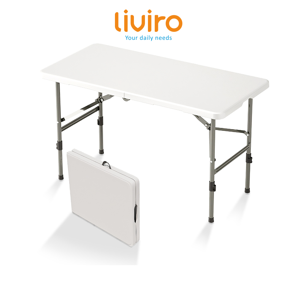 Liviro Foldable Table Portable Jumbo Meja Lipat Set Koper Outdoor Indoor Serbaguna