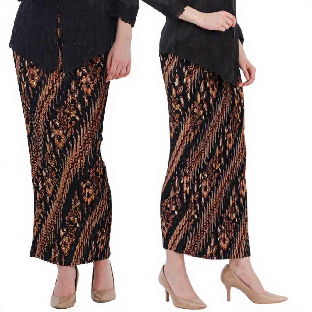 Rok Plisket Kerasakti Choco/Rok Rempel Span Coklat Tua Aneka Pilihan Warna