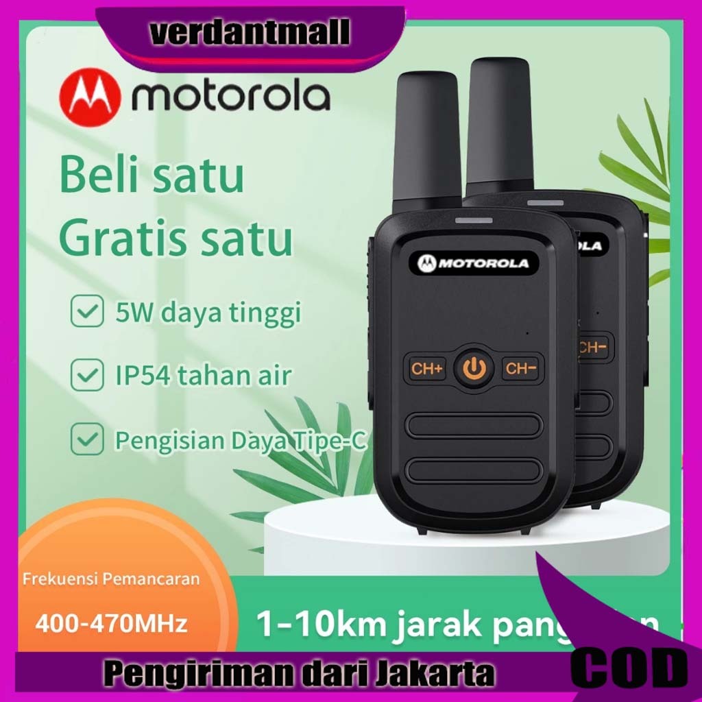 【MOTOROLA 】mini HT Walkie-Talkie MOTOROLA Baterai 9800mAh 120 hours standby radio 400-470MHZ Portabl
