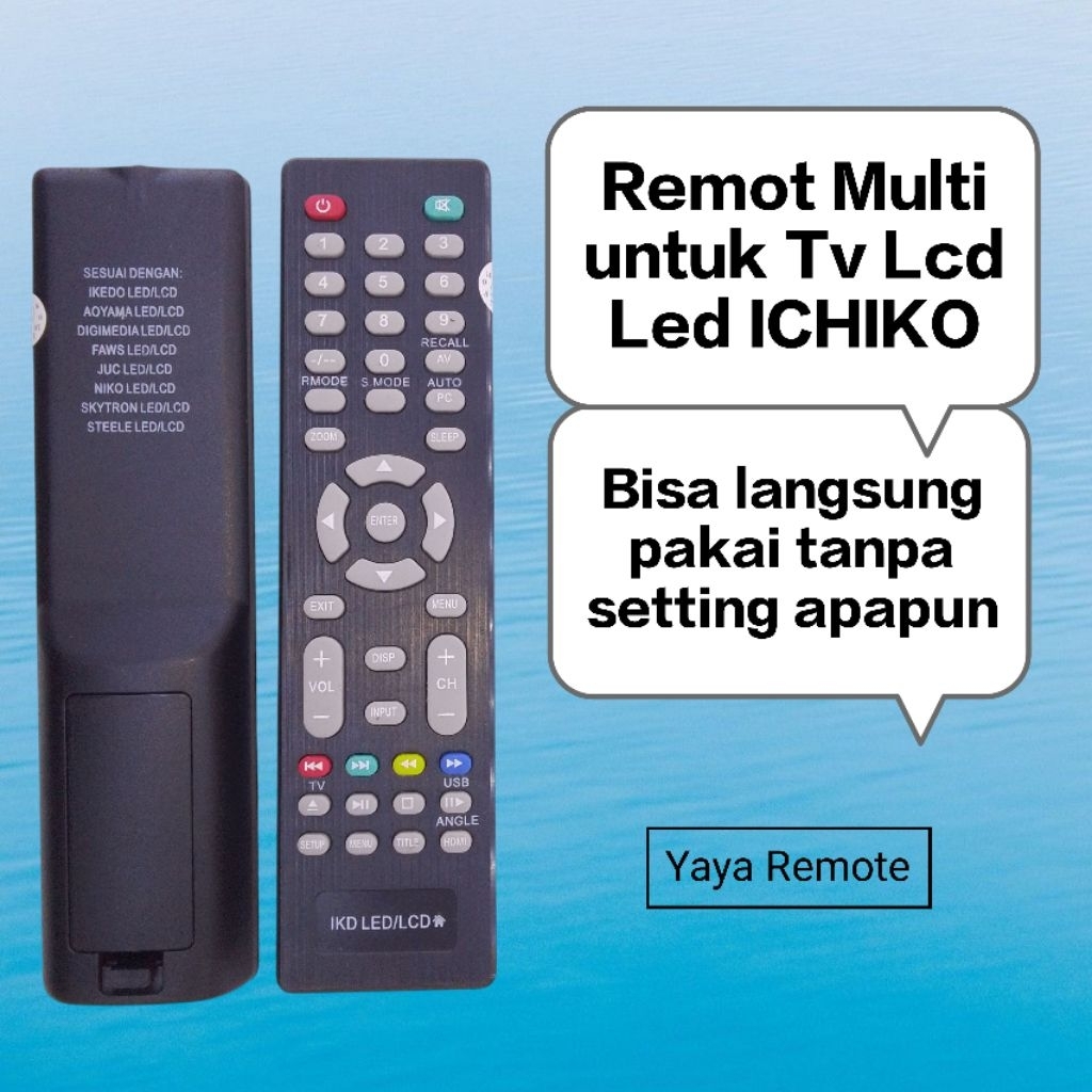 Remot remote Multi untuk semua Tv Lcd Led ICHIKO