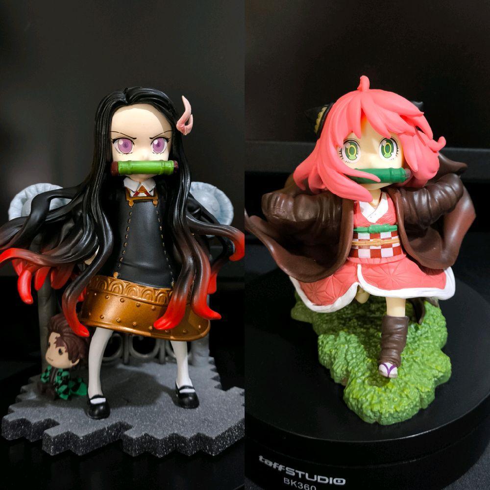 Anya Spy X Family X Nezuko Demon Slayer - Figur Anya cosplay Nezuko - Nezuko cosplay Anya