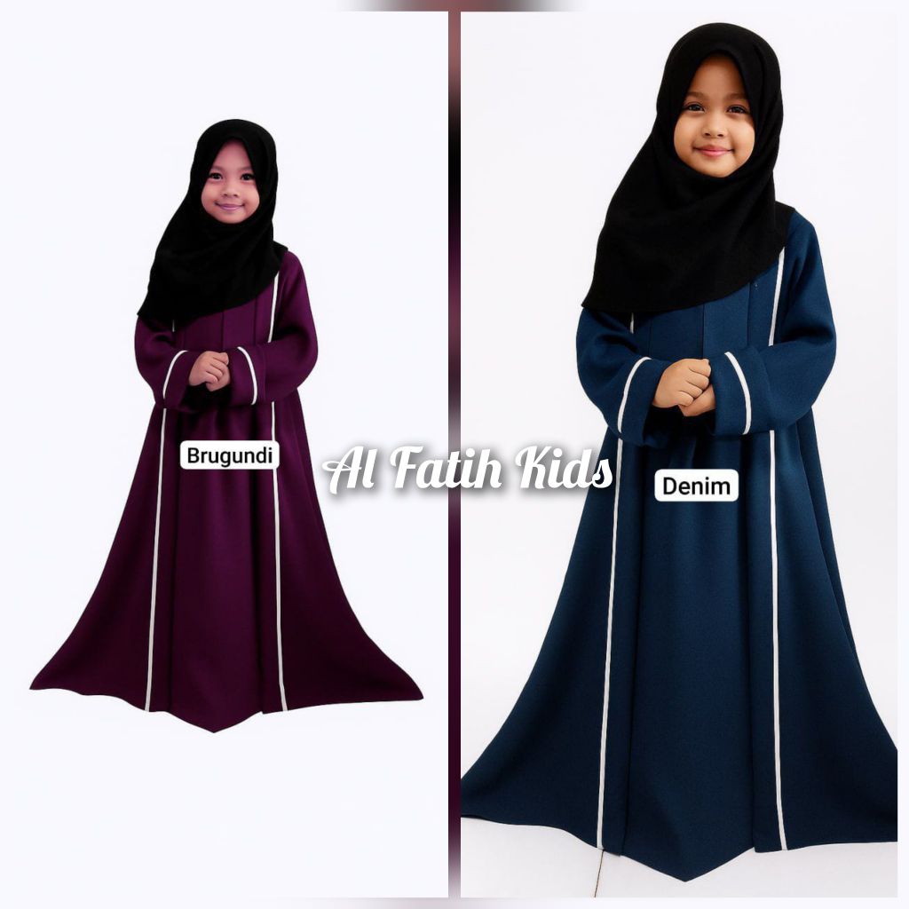 GAMIS ANAK PEREMPUAN 3-12 Tahun ABAYA TURKI CRINKLE AIRFLOW