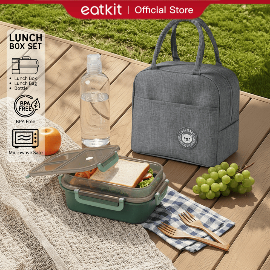 Lunch Box Kekinian Modern Praktis Kerja Rekomended Aesthetic Kuliah Simple Terbaru Sekat Nasi Mini S