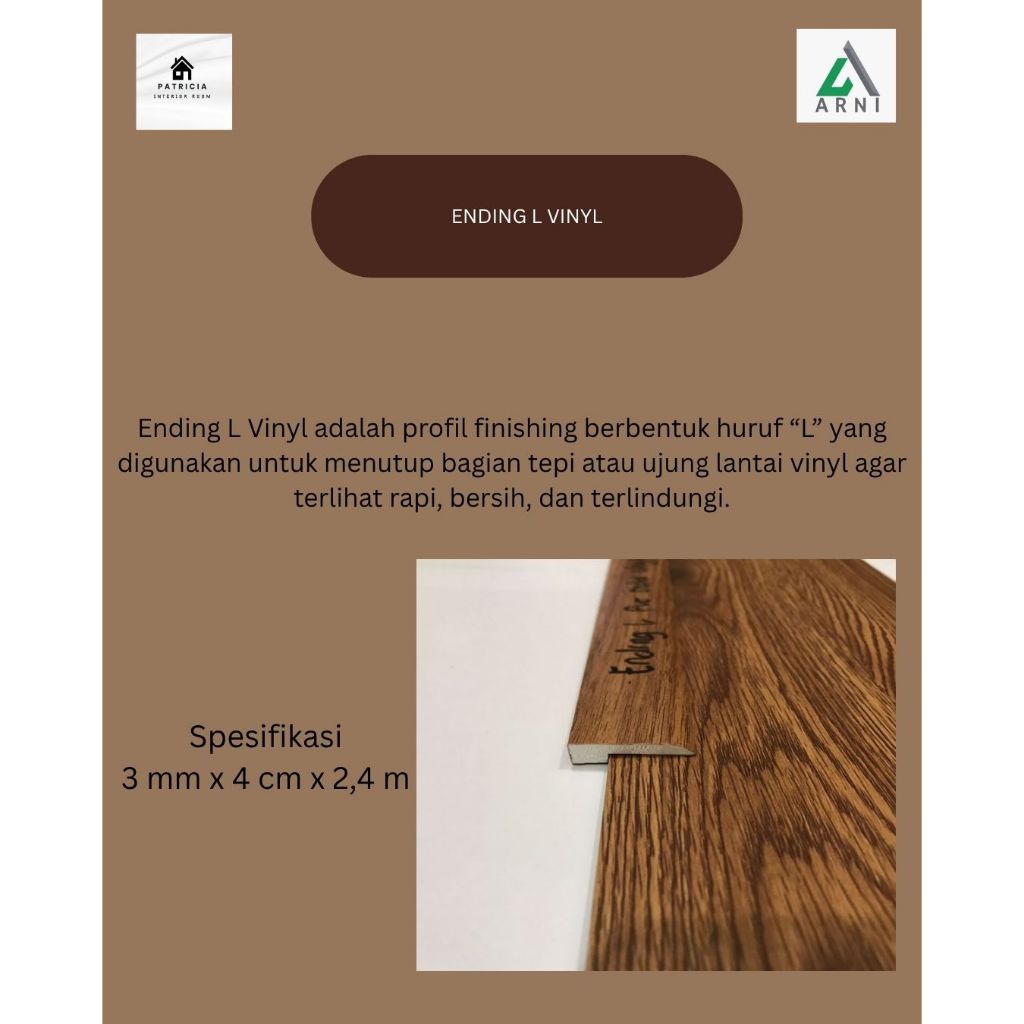 List Siku L PVC | Ending L Vinyl | List Finishing L (Ending L)