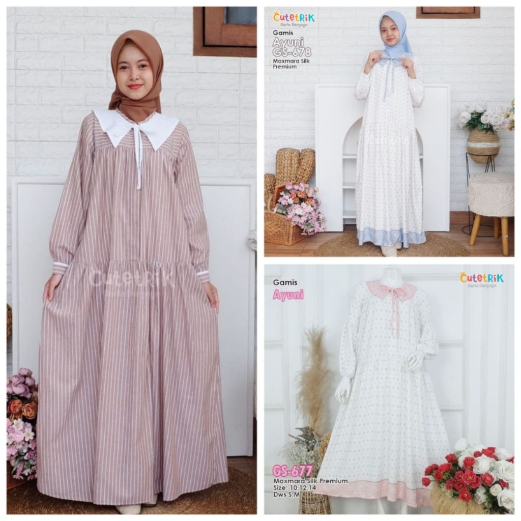 CUTETRIK Gamis Anak dan Remaja Gamis Chani,Ayuni, Dhiya