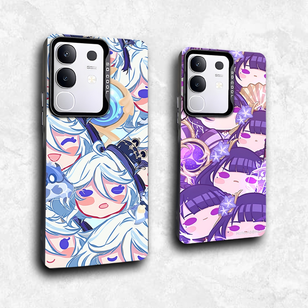 RN38 Karakter Genshin Furina Chibi Case Vivo seri Kompatibel untuk Vivo Y29 4G Y19S V50 V40 V50 Lite