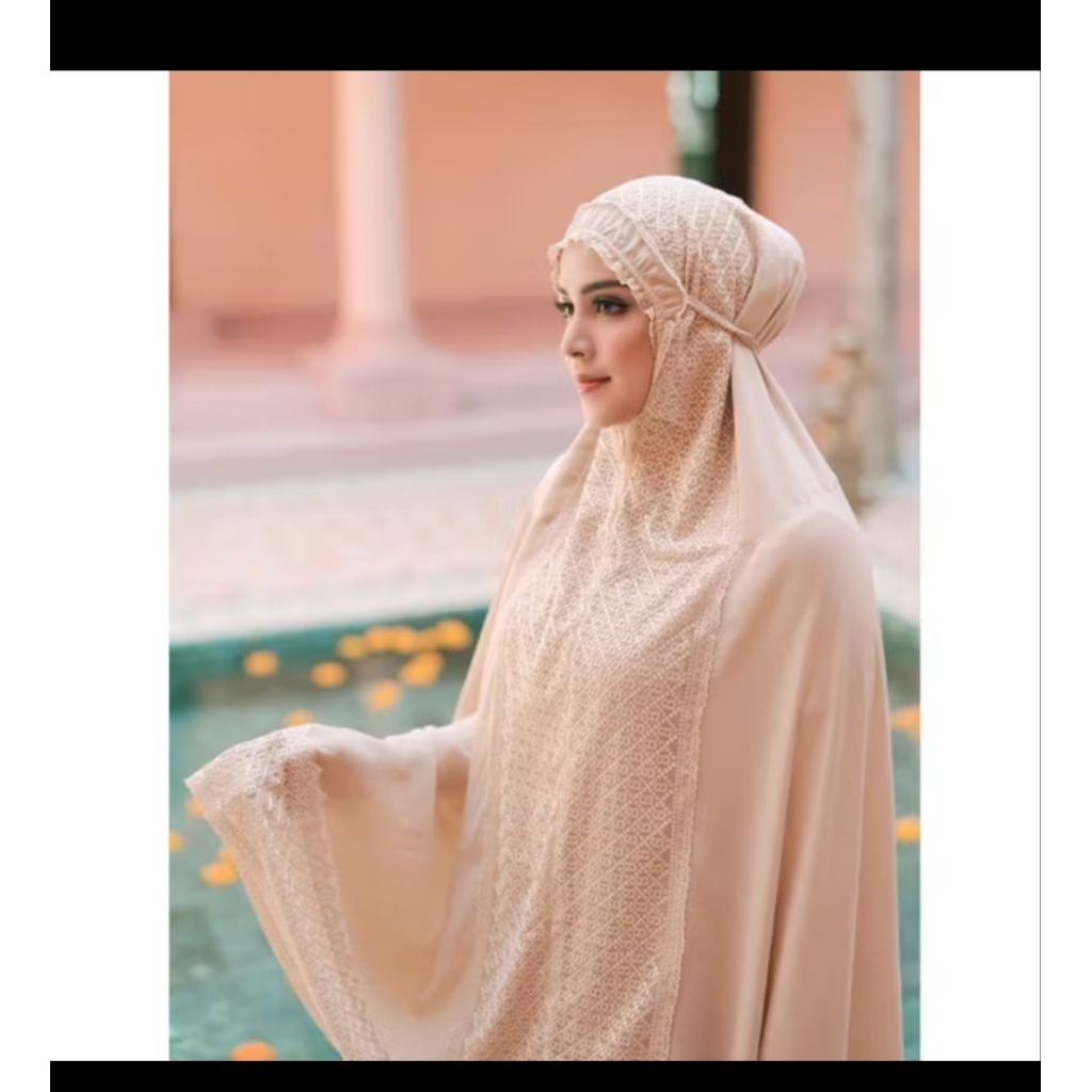 mukena buttonscarves signature lace