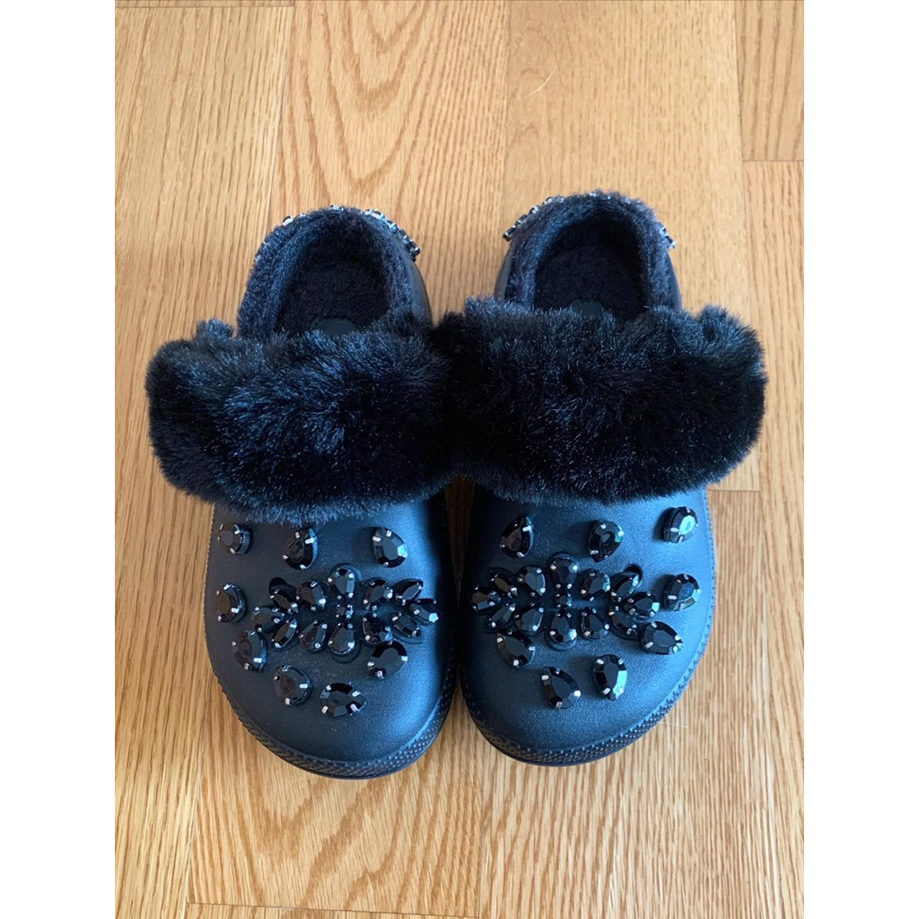 Private Eyes - SIMONE ROCHA X CROCS Black classic crystal sandal