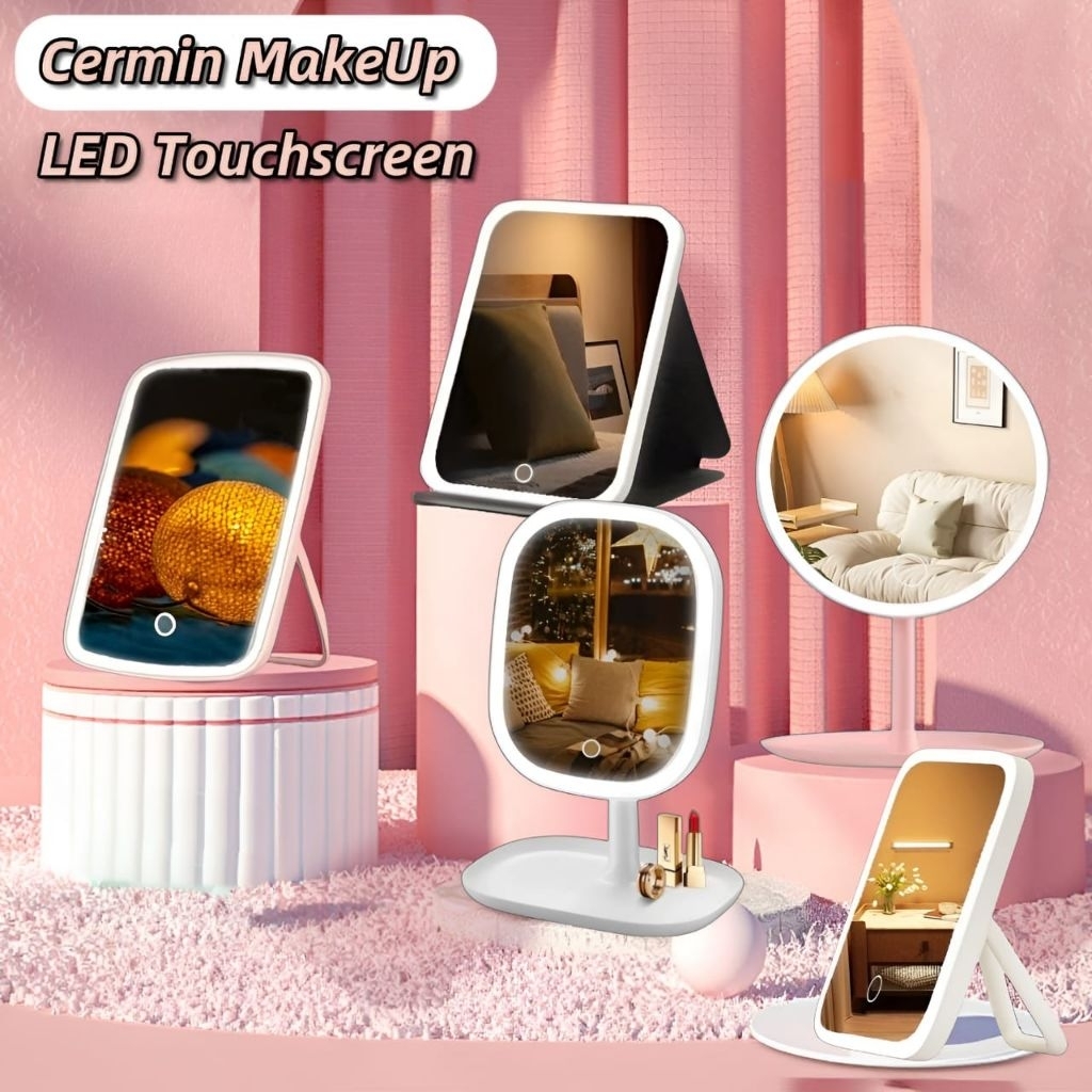 Cermin LED/Cermin Lampu LED Cermin Makeup Meja Dengan Lampu LED• GrandJakarta •