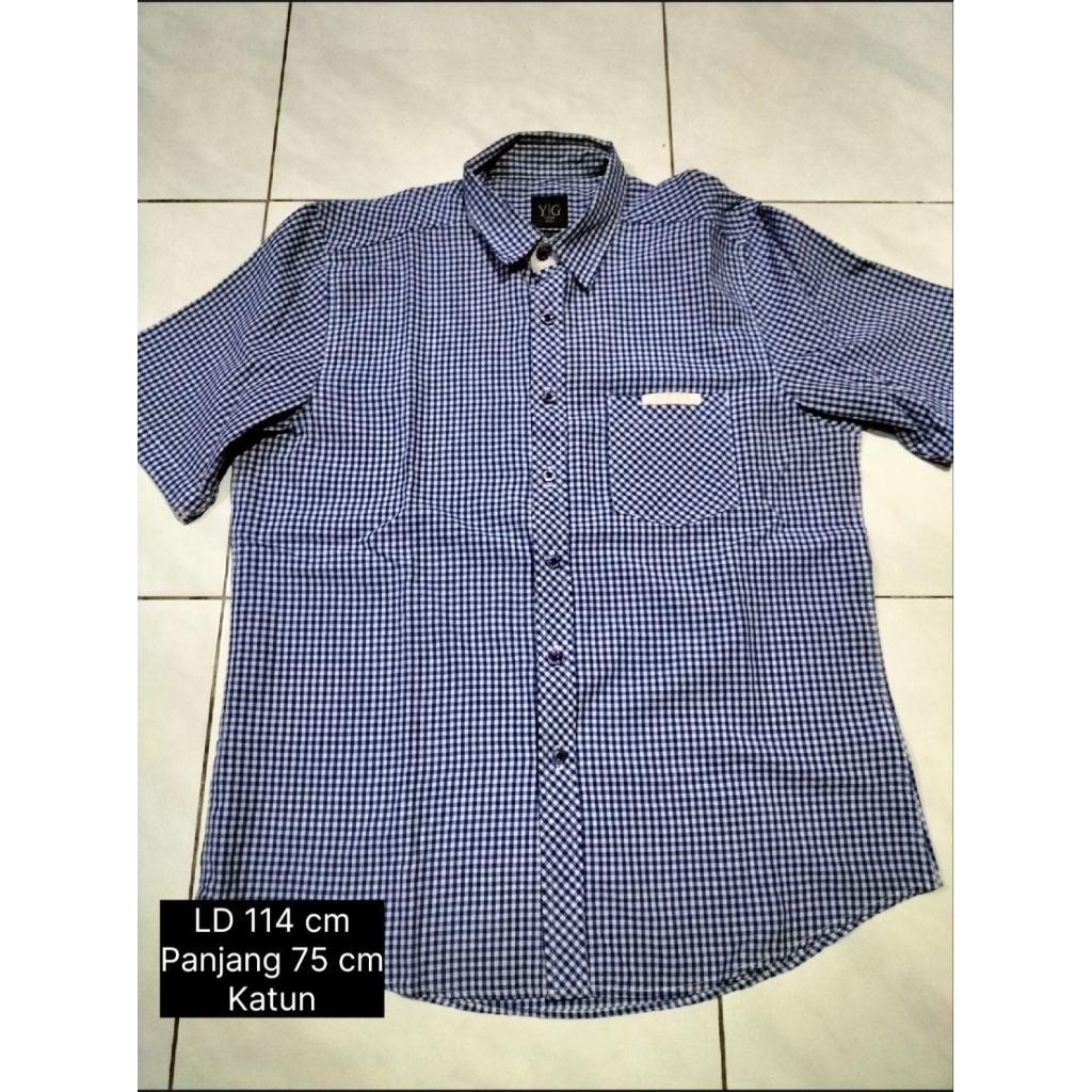 Preloved YEGE, N99 ROSYID Kemeja Pria Lengan pendek