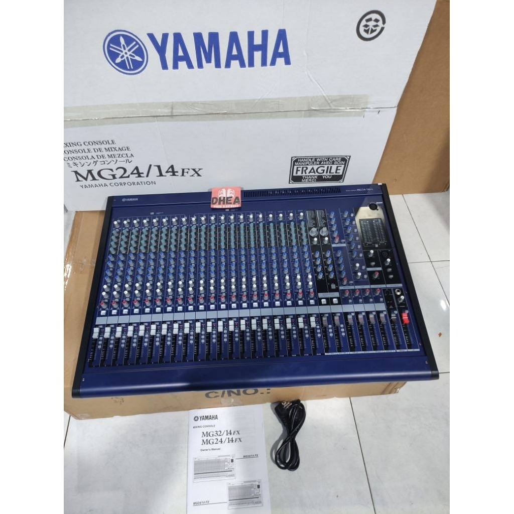 Mixer Audio YAMAHA MG24/14FX grade A 24 Channel double SPX Efek Reverb 16 pilihan 4 Tone 6 AUX 4 Gru